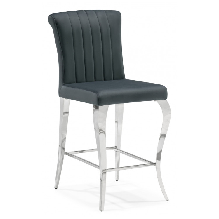 Полубарные стулья Joan dark grey / steel