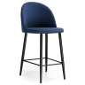 АМИЗУРЕ полубарный стул с обивкой тканью велюр, цвет темно-синий