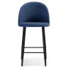 АМИЗУРЕ полубарный стул с обивкой тканью велюр, цвет темно-синий