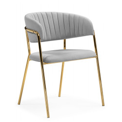 Kamelia велюр светло-серый / золотой