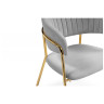 Стулья на металлокаркасе Kamelia велюр светло-серый / золотой