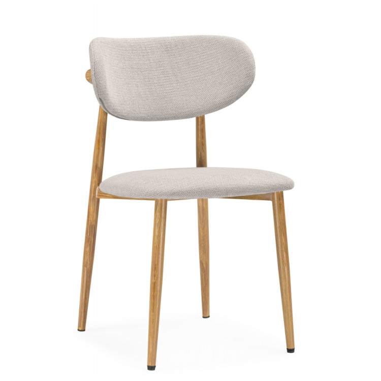 Стулья на металлокаркасе Lisbon бежевый / цвет дерева