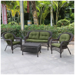 Плетеный комплект для отдыха LV-520BG Brown/Green