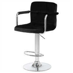 Полубарные стулья недорогие. DOBRIN KRUGER ARM черный  Стул полубарный