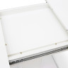 ГРАНД-20 раздвижной кухонный стол со стеклянной столешницей на опоре-тумба