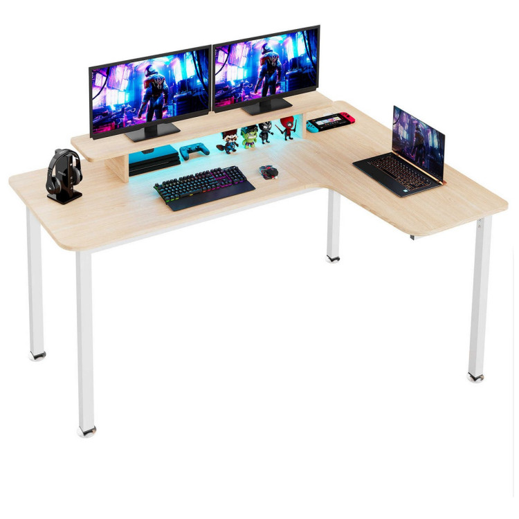 Игровые столы Стол письменный (для компьютера) угловой EUREKA EUREKA L60R-MW, Maple