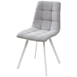 Стул CHILLI SQUARE UF860-02B серо-голубой, ткань/ белый каркас М-City