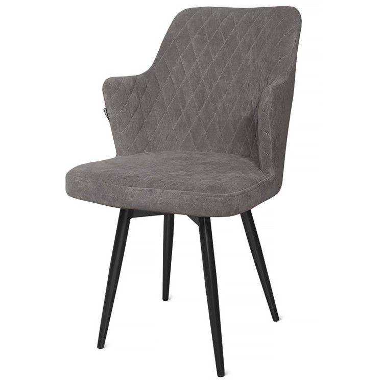 EDGAR 360 поворотный стул на металлическом каркасе с велюровой обивкой категории люкс