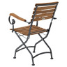 Дачные стулья-кресла Стул из акации ЛАТА складной с подлокотниками