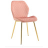 Стулья DC828 Стул мягкий, ПЫЛЬНО-РОЗОВЫЙ#G62-23 велюр, каркас металл золото КРУГЛЫЙ