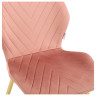 Стулья DC828 Стул мягкий, ПЫЛЬНО-РОЗОВЫЙ#G62-23 велюр, каркас металл золото КРУГЛЫЙ