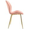 Стулья DC828 Стул мягкий, ПЫЛЬНО-РОЗОВЫЙ#G62-23 велюр, каркас металл золото КРУГЛЫЙ