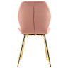 Стулья DC828 Стул мягкий, ПЫЛЬНО-РОЗОВЫЙ#G62-23 велюр, каркас металл золото КРУГЛЫЙ
