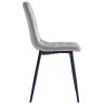 Стулья DC210 Стул мягкий, АНТРАЦИТ#G62-15 велюр, каркас металл черный КРУГЛЫЙ