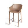 Полубарные стулья Стул полубарный GIO, кожа хаки-тауп