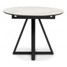 Керамические столы Нельсон 100(140)х100х76 alpine white / черный